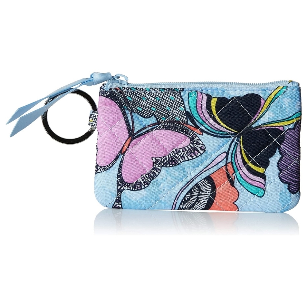 Vera Bradley Cotton Zip ID Case Wallet Butterfly By